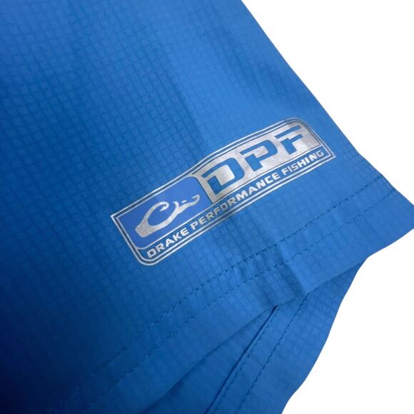 Drake DPF Performance Fishing Shirt Men's M Vented Mesh Button Down Short Sleeve - Picture 6 of 13
